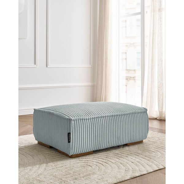 Gaiši pelēks velveta kāju soliņš Chelsea – Bobochic Paris-image-1