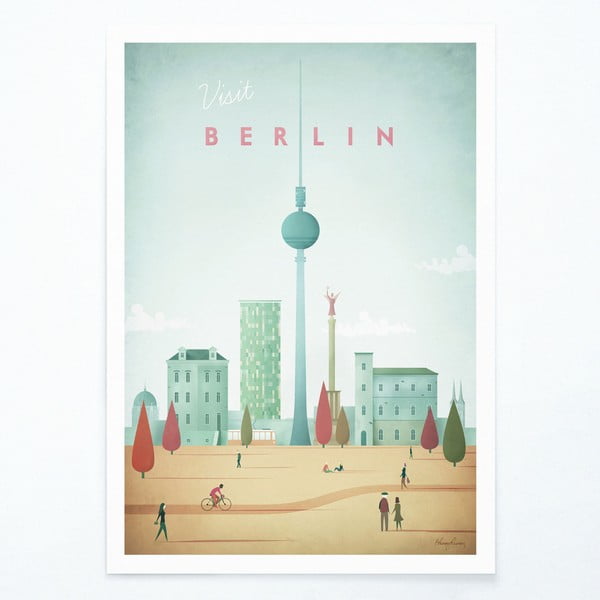 Plakāts Travelposter Berlin, 50 x 70 cm