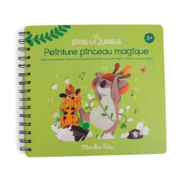 Ūdens krāsojamā grāmata Dans la Jungle – Moulin Roty-image-1