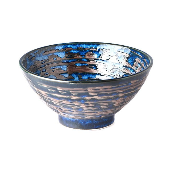 Zila keramikas bļoda MIJ Copper Swirl, ø 16 cm