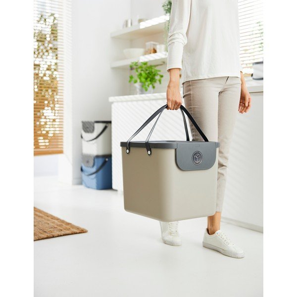 Gaiši brūna atkritumu šķirošanas pārstrādātas plastmasas atkritumu tvertne 40 l Albula – Rotho-image-1