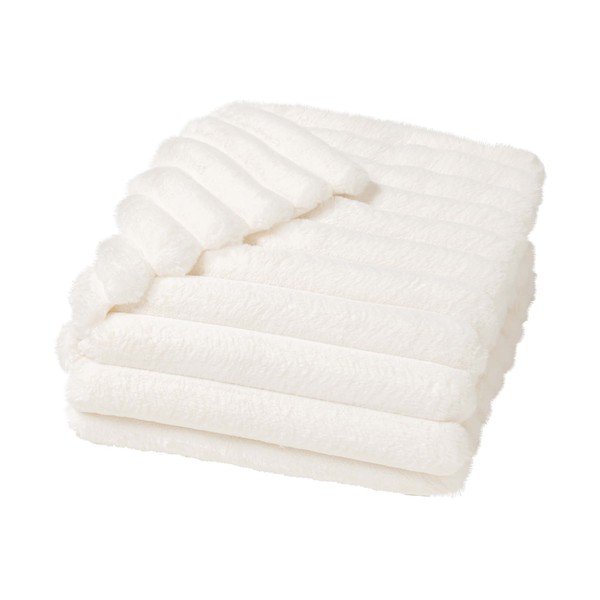 Krēmkrāsas mikroplīša pleds 180x220 cm Boudoir – douceur d'intérieur