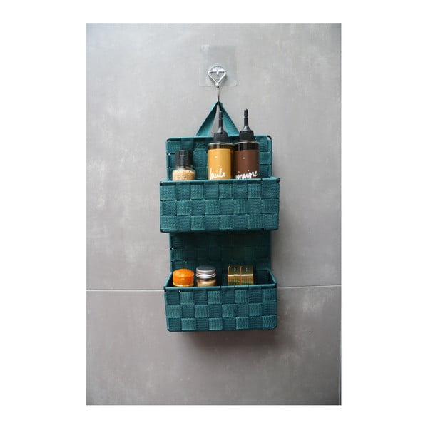 Zaļš divlīmeņu piekaramais grozs Compactor Bristol-image-1