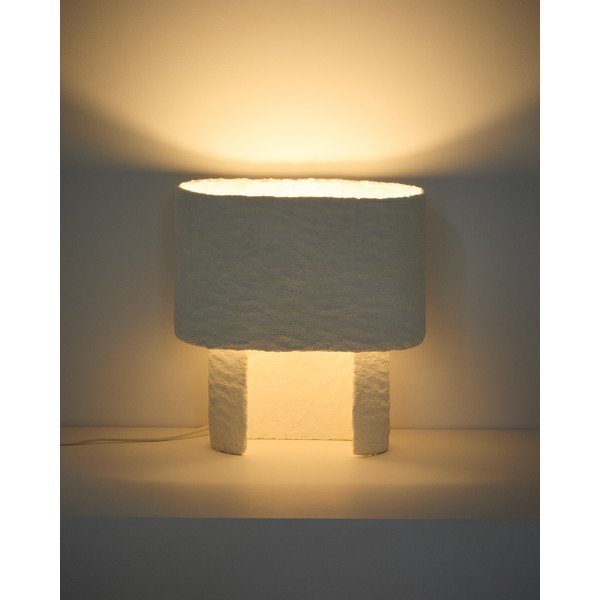 Balta galda lampa (augstums 37,5 cm) Bedala – Kave Home-image-4