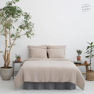Smilškrāsas kaņepju šķiedras gultas veļa 200x200 cm – Linen Tales