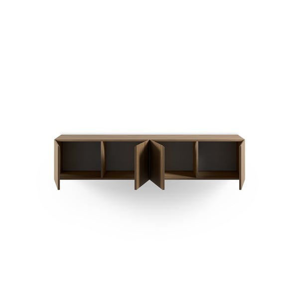 Dabīga toņa TV galdiņš ar ozolkoka imitāciju 180x38x35 cm Daroca – Marckeric-image-2