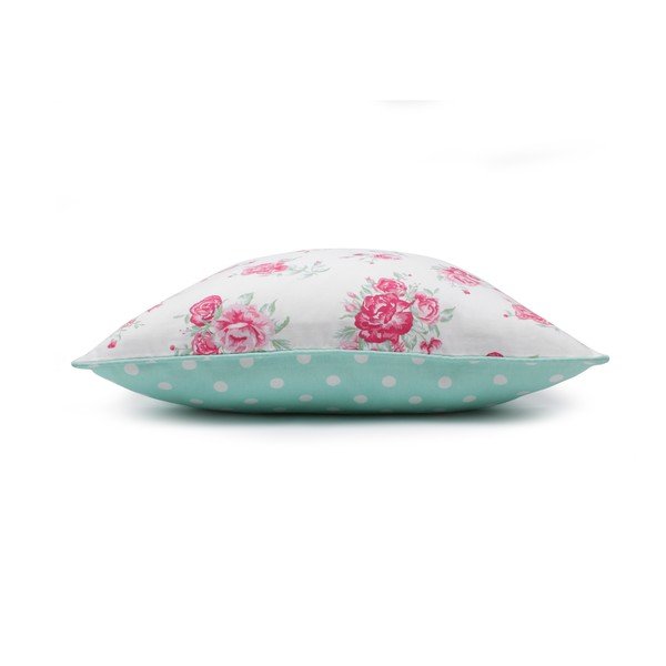Piparmētru zaļa spilvendrāna WeLoveBeds Roses, 40 x 60 cm-image-1