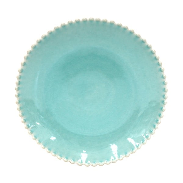 Tirkīza krāsas keramikas šķīvis Costa Nova Pearlaqua, ⌀ 28 cm