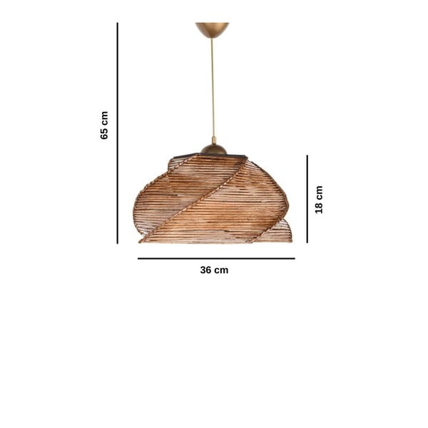 Bēša piekaramā lampa ø 36 cm Pentagone – Opviq lights-image-1