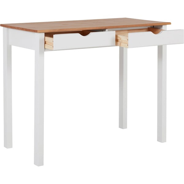 Balti brūns rakstāmgalds no priedes koka Støraa Gava, garums 100 cm-image-2