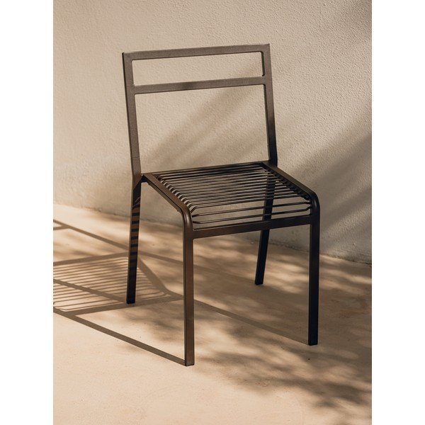 Tumši brūns metāla dārza krēsls Oto – noo.ma-image-1