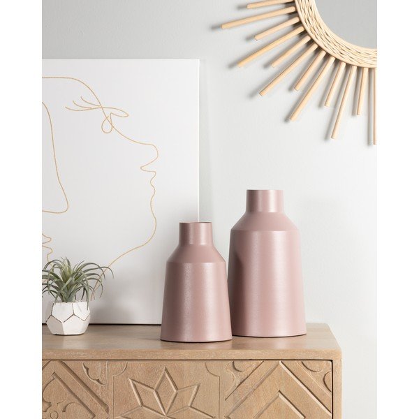 2 rozā vāžu komplekts La Forma Soco-image-1