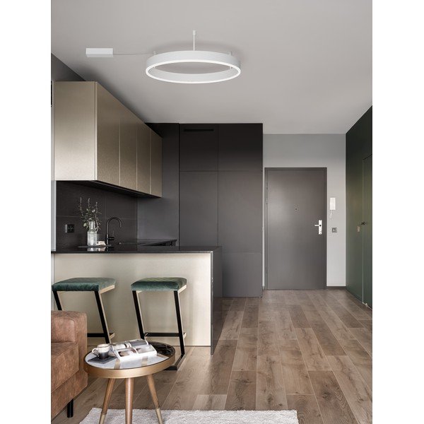 Matēti balta alumīnija LED griestu lampa ar regulējamu spilgtumu Motif – Nova Luce-image-1