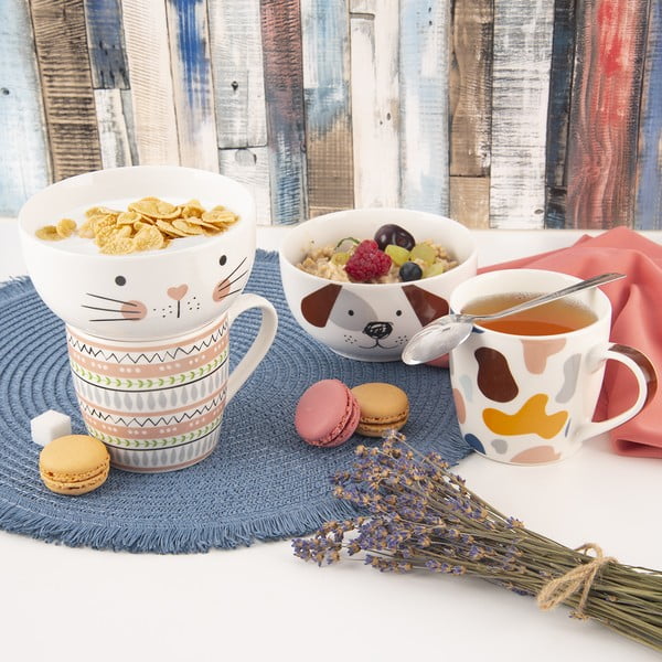 Porcelāna krūzes un bļodas komplekts (2 gab.) 350 ml – Orion-image-1