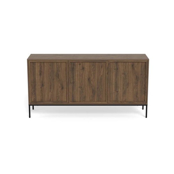 Tumša dabīga toņa kumode ar ozolkoka imitāciju 158x80x40 cm Palmdale – Actona-image-2