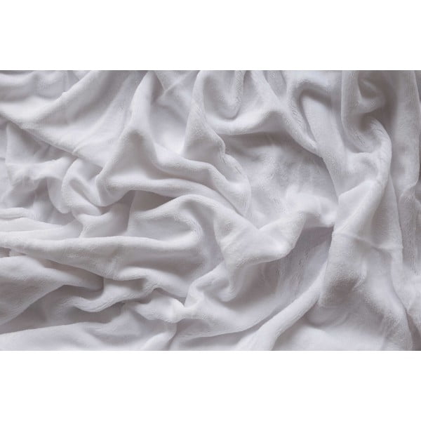 Balts mikroplīša palags ar gumiju 180x200 cm – Jerry Fabrics-image-3