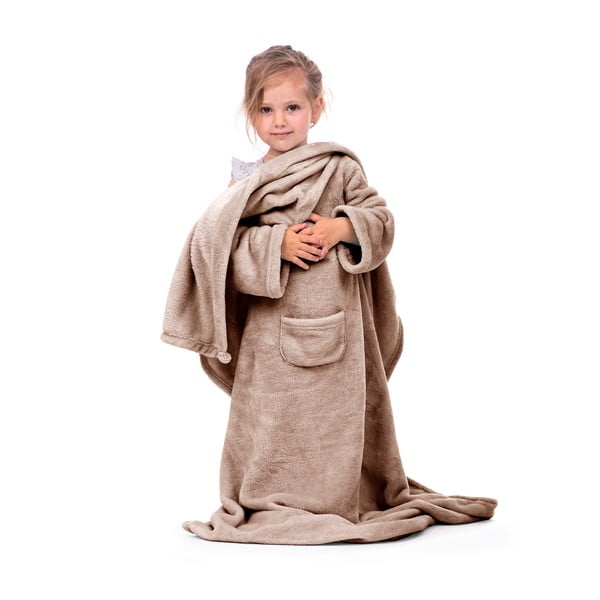 Brūna bērnu TV sega ar piedurknēm DecoKing Lazykids-image-3