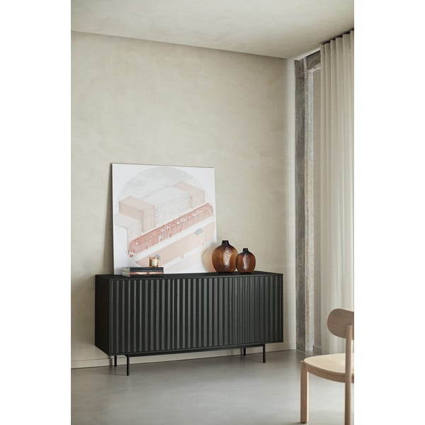 Melna zema kumode 159x80 cm Sierra – Teulat-image-1