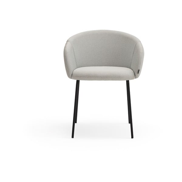 Gaiši pelēks polsterēts ēdamistabas krēsls Add – Teulat-image-1