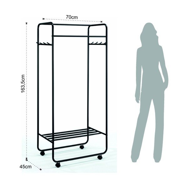 Melns drēbju pakaramais statīvs no tērauda Tomasucci Zach-image-2