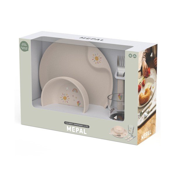Plastmasas bērnu pusdienu komplekts (6 gab.) Sunshine & Rainbow – Mepal-image-2