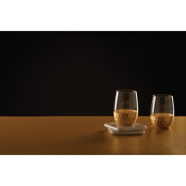 4 glāžu komplekts ar zelta detaļām Premier Housewares Astrid, 240 ml-image-2