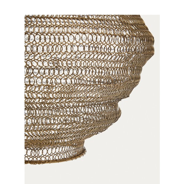 Zelta krāsas piekaramā lampa ar metāla abažūru ø 30 cm Sarraco – Kave Home-image-4