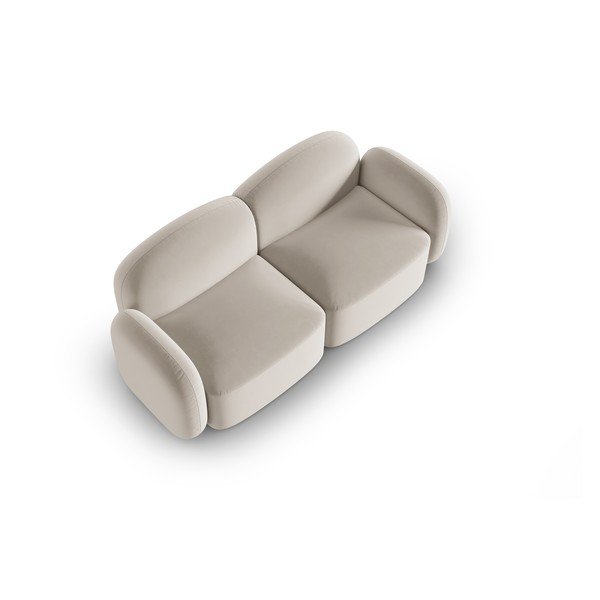 Bēšs samta dīvāns 194 cm Blair – Micadoni Home-image-3
