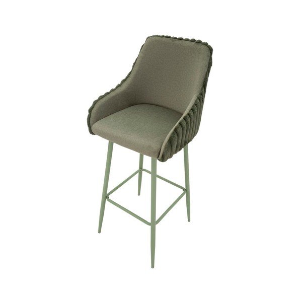 Zaļi polsterēti bāra krēsli ar roku balstiem (2 gab.) (sēdekļa augstums 78 cm) Alaska – Mauro Ferretti-image-3