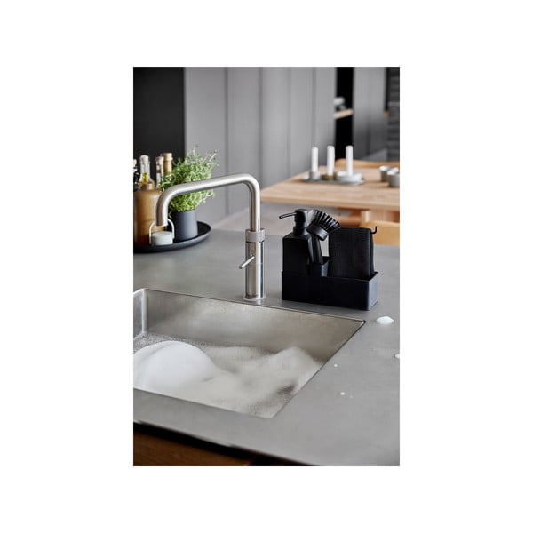 Melns plastmasas/silikona mazgāšanas līdzekļu turētājs Singles – Zone-image-1