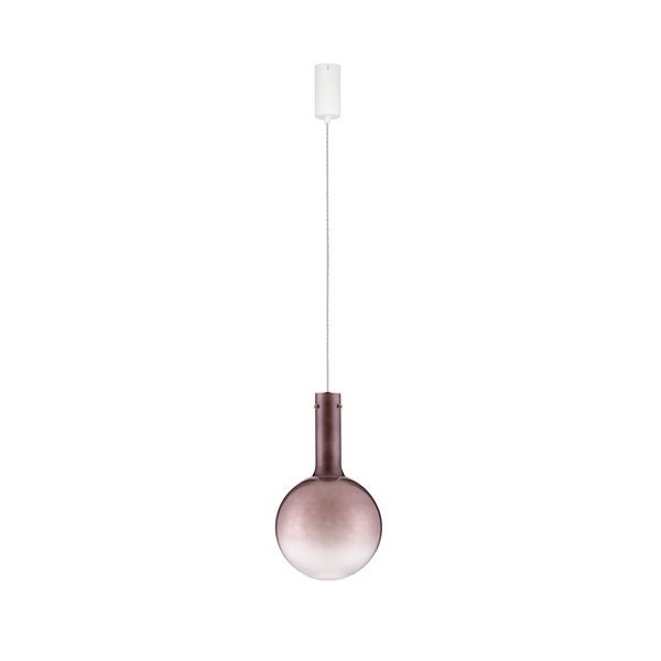 Brūna stikla LED piekaramā lampa ar regulējamu spilgtumu ø 25 cm Nostos – Nova Luce