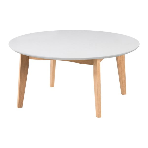 Balts apaļš žurnālgaldiņš ø 90 cm Abin – Actona-image-1