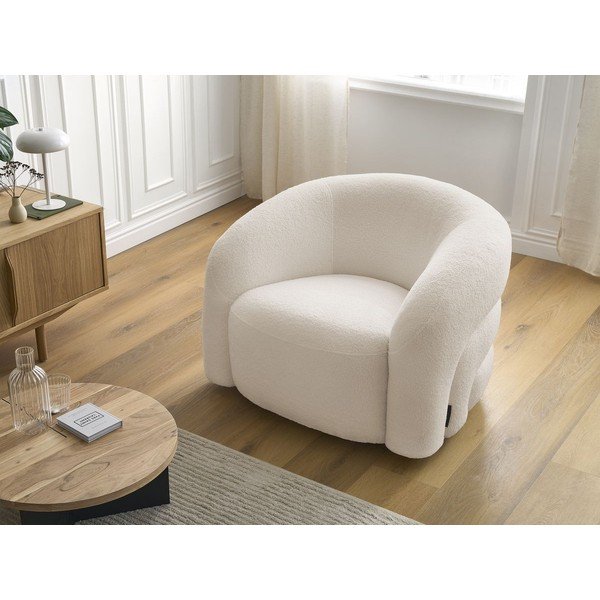 Bēšs grozāms atpūtas krēsls no buklē auduma Elina – Bobochic Paris-image-1