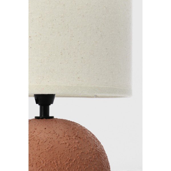 Terakotas oranža keramikas galda lampa ar auduma abažūru (augstums 32 cm) Irvin – Yes Everyday-image-2