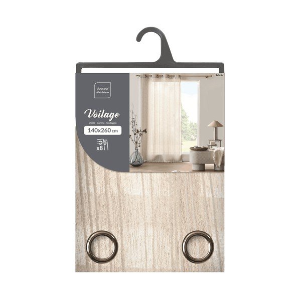 Krēmkrāsas aizkars 140x260 cm Zaho – douceur d'intérieur-image-3