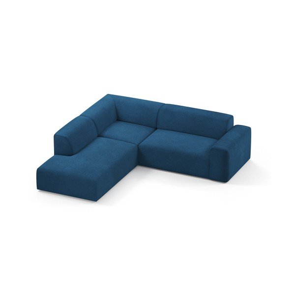 Tirkīzzils velveta stūra dīvāns Marie Claire Home Karen, 260 cm, kreisais stūris-image-3