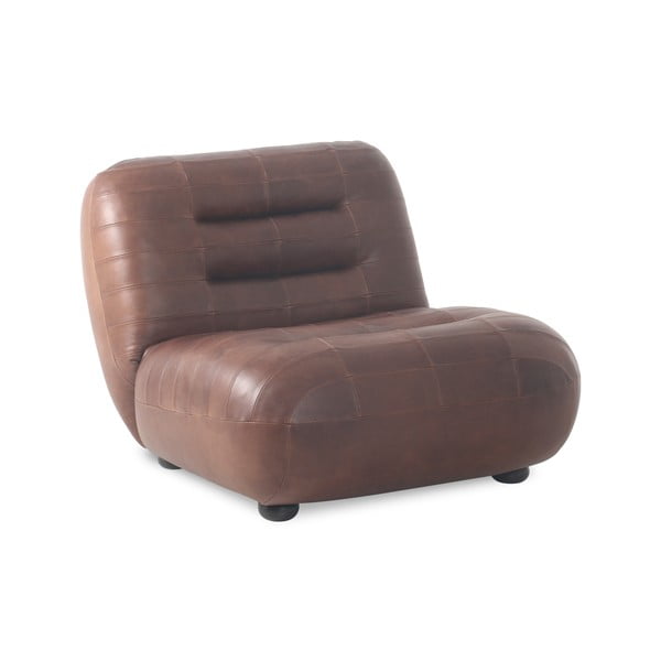 Brūns ādas atpūtas krēsls Wyatt – Dutchbone