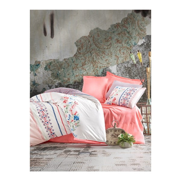 Kokvilnas gultasveļas komplekts divguļamai gultai ar pārklāju Zamora, 200 x 220 cm