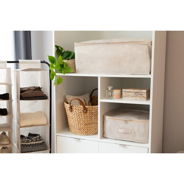 Tekstila drēbju uzglabāšanas kaste Nancy – Compactor-image-3