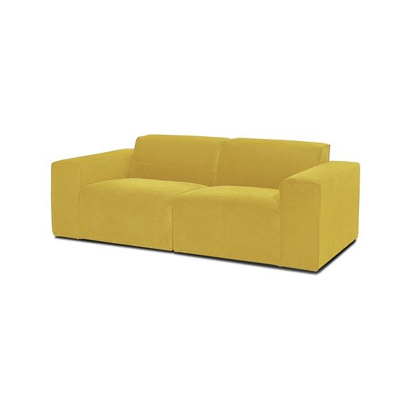 Dzeltens velveta moduļu dīvāns Scandic Sting-image-2