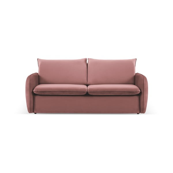 Rozā samta izvelkamais dīvāns 194 cm Vienna – Cosmopolitan Design