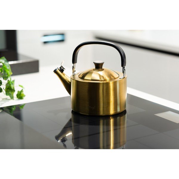 Zelta krāsas nerūsējošā tērauda tējkanna 1,5 l Diamante – Vialli Design-image-4