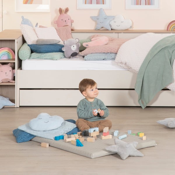 Bēšs bērnu rotaļu paklājiņš 78x100 cm Greyish gesteppt – Roba-image-1