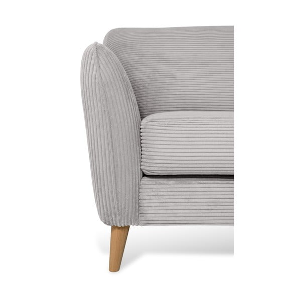 Gaiši pelēks velveta stūra dīvāns (ar labo stūri) Paris – Scandic-image-4