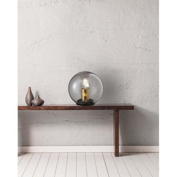 Melna galda lampa no stikla Dini – Fischer & Honsel-image-1