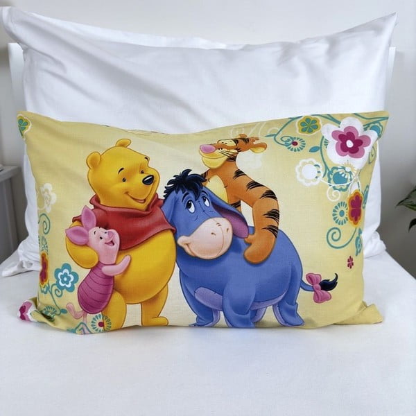 Kokvilnas bērnu gultas veļa 100x135 cm Winnie-the-Pooh – Jerry Fabrics-image-3