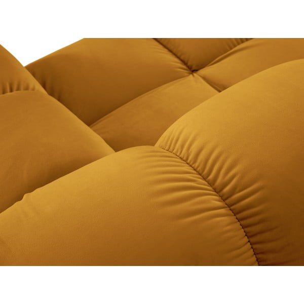 Dzeltens samta dīvāns 282 cm Bellis – Micadoni Home-image-1