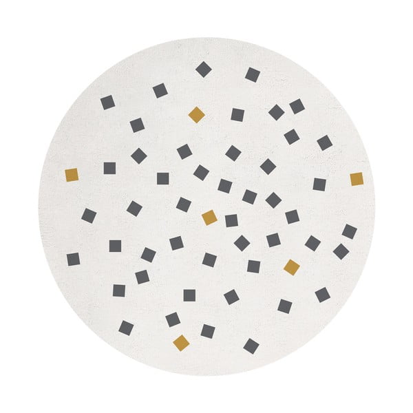 Krēmkrāsas bērnu paklājs ø 150 cm Small Squares – Lilipinso