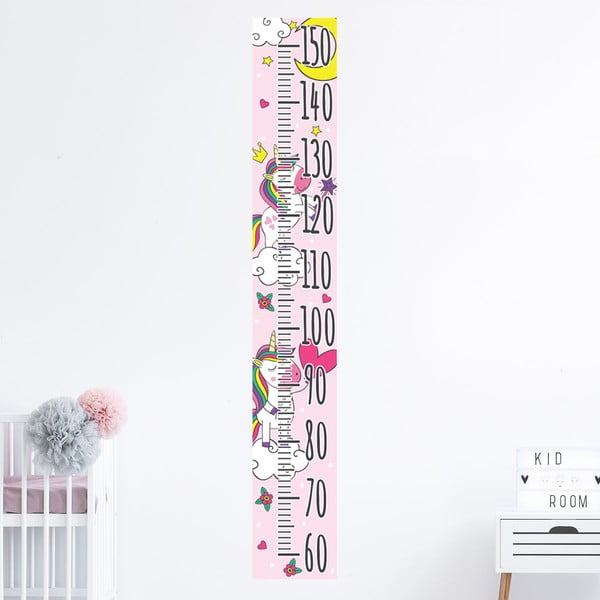 Durvju/sienas bērnu uzlīme ar mērlentes motīvu 15x100 cm Unicorns – Ambiance-image-1