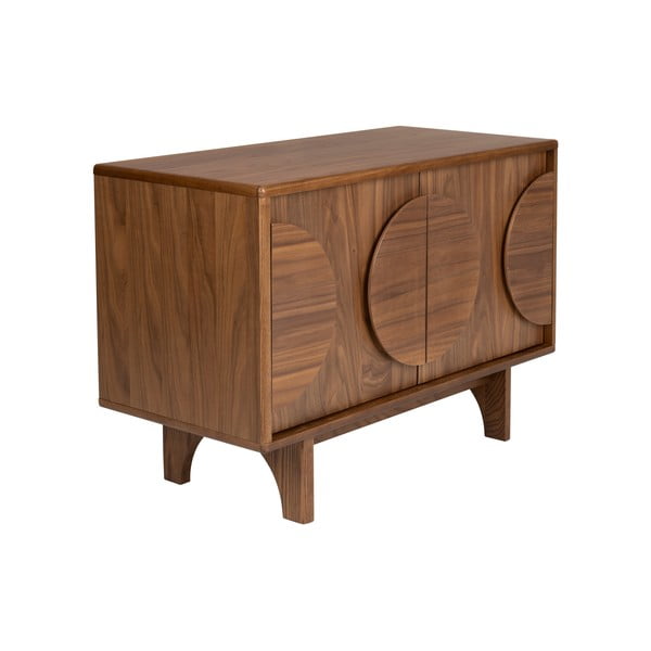 Brūna zema kumode ar riekstkoka imitāciju 82x58 cm Groove – Zuiver-image-2